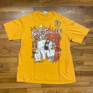 Vintage Y2K 5ive Jungle Walk Of Life Hip Hop Graphic T Shirt Size 4XL Used